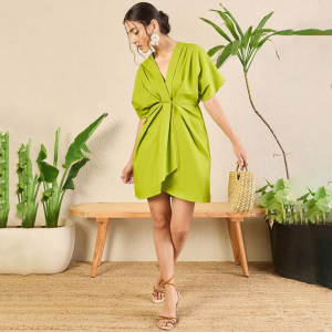 Cotton Poplin Kimono Sleeve Dress